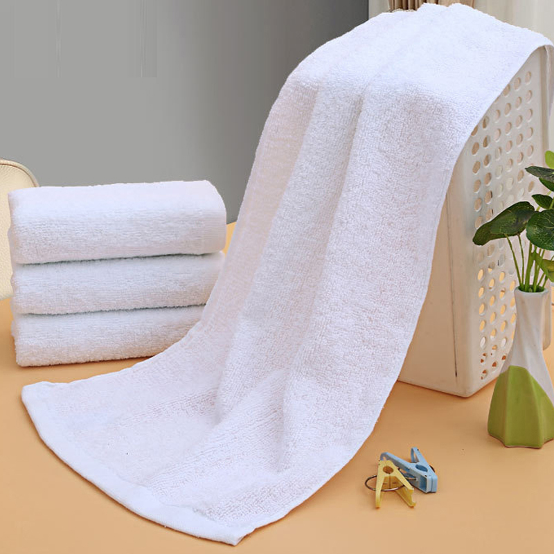 Home Textiles Face Towel - Witte zachte katoenen stoffen gezichtshanddoek Hotelbadhanddoek