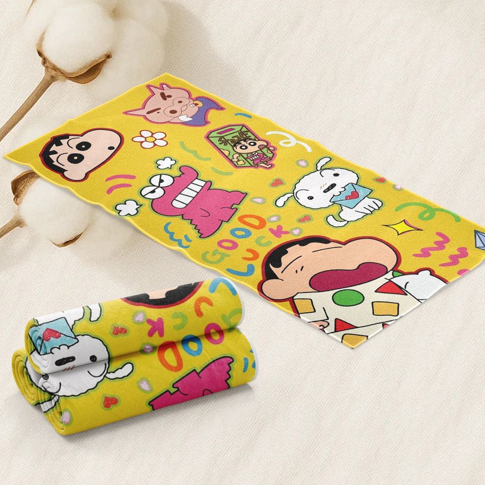 Home Textiles Face Towel - Leuke cartoon Crayon Shin-chan gezichtswasbadhanddoek, zweetabsorberende