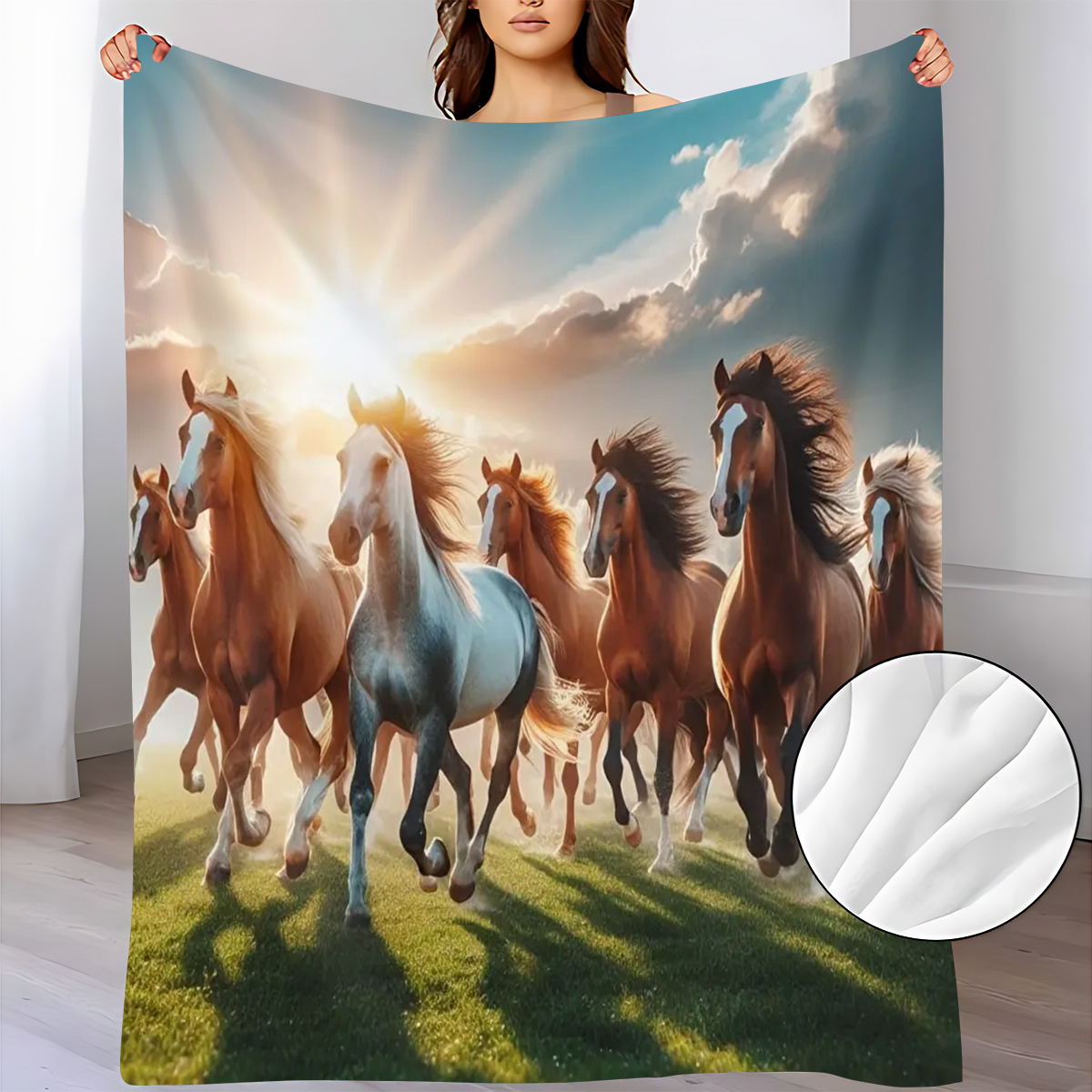 Sunrise Home Textiles & Apparel - Zachte flanellen deken met een majestueus