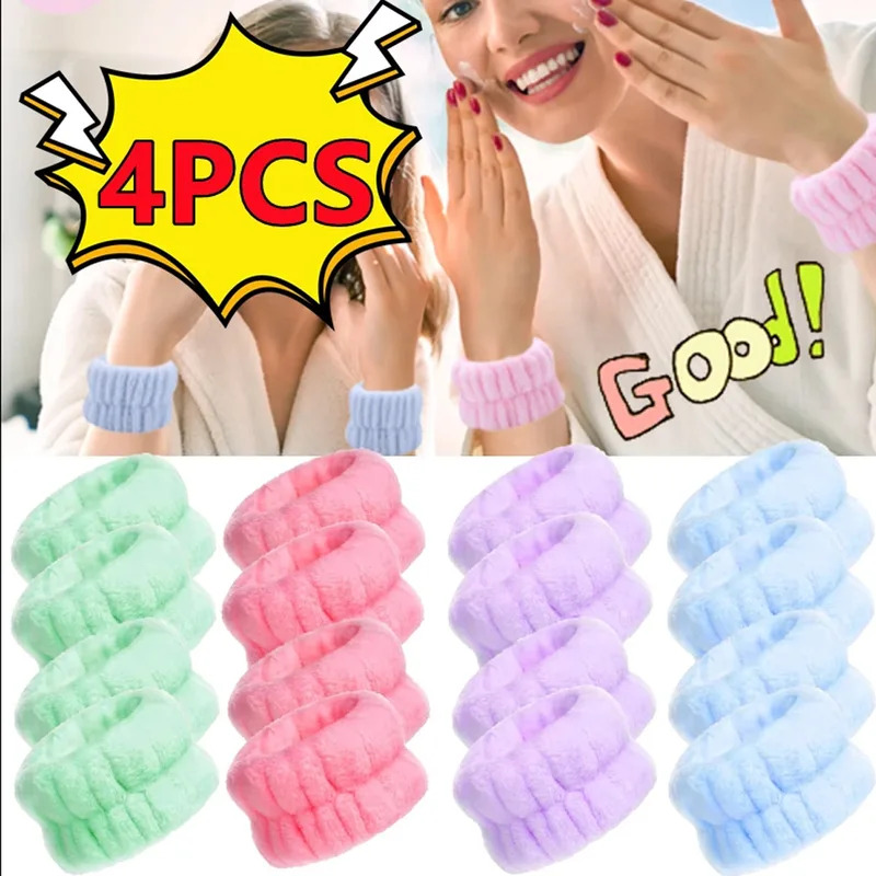 Home Textiles Face Towel - 1/4 Stuks Herbruikbare Pols Wassen Riem
