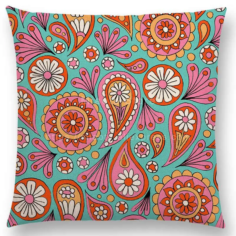 Sunrise Home Textiles & Apparel - Aankomst Boho Kleurrijke Sunrise Rainbow sierkussenhoes