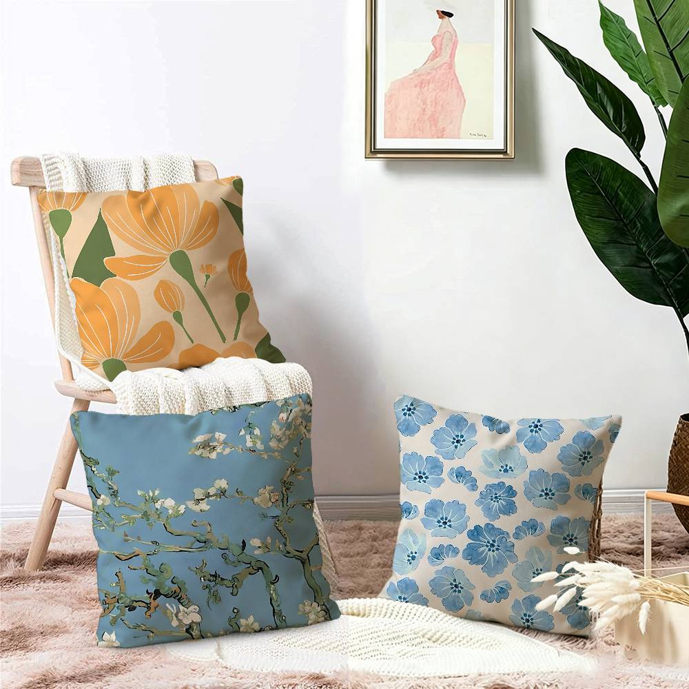 Abstracte Bloemenmarkt Kussenh - Home Textiles Market recensie en prijs