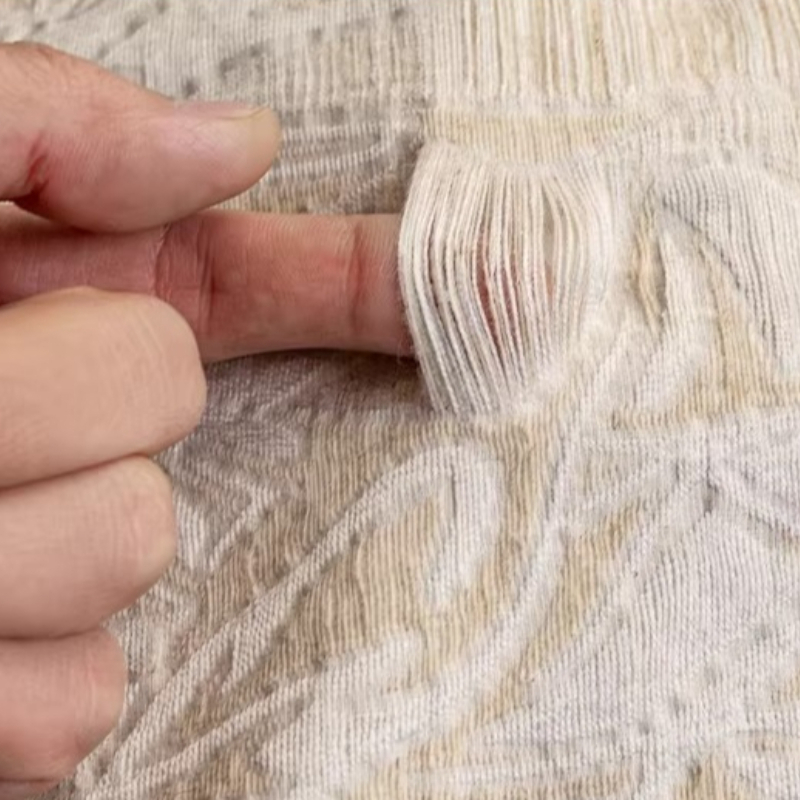 Beige linnen jacquard stof blo - Home Textiles Design recensie en prijs