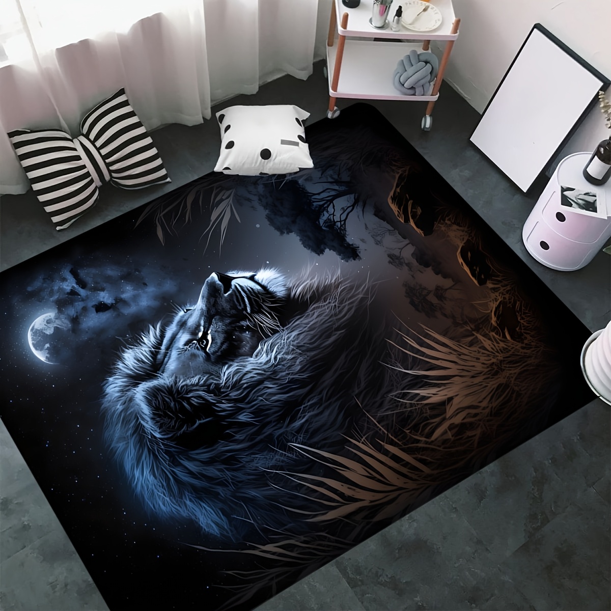 Sterrennacht Leeuw Vloerkleed  - Home Textiles Design recensie en prijs