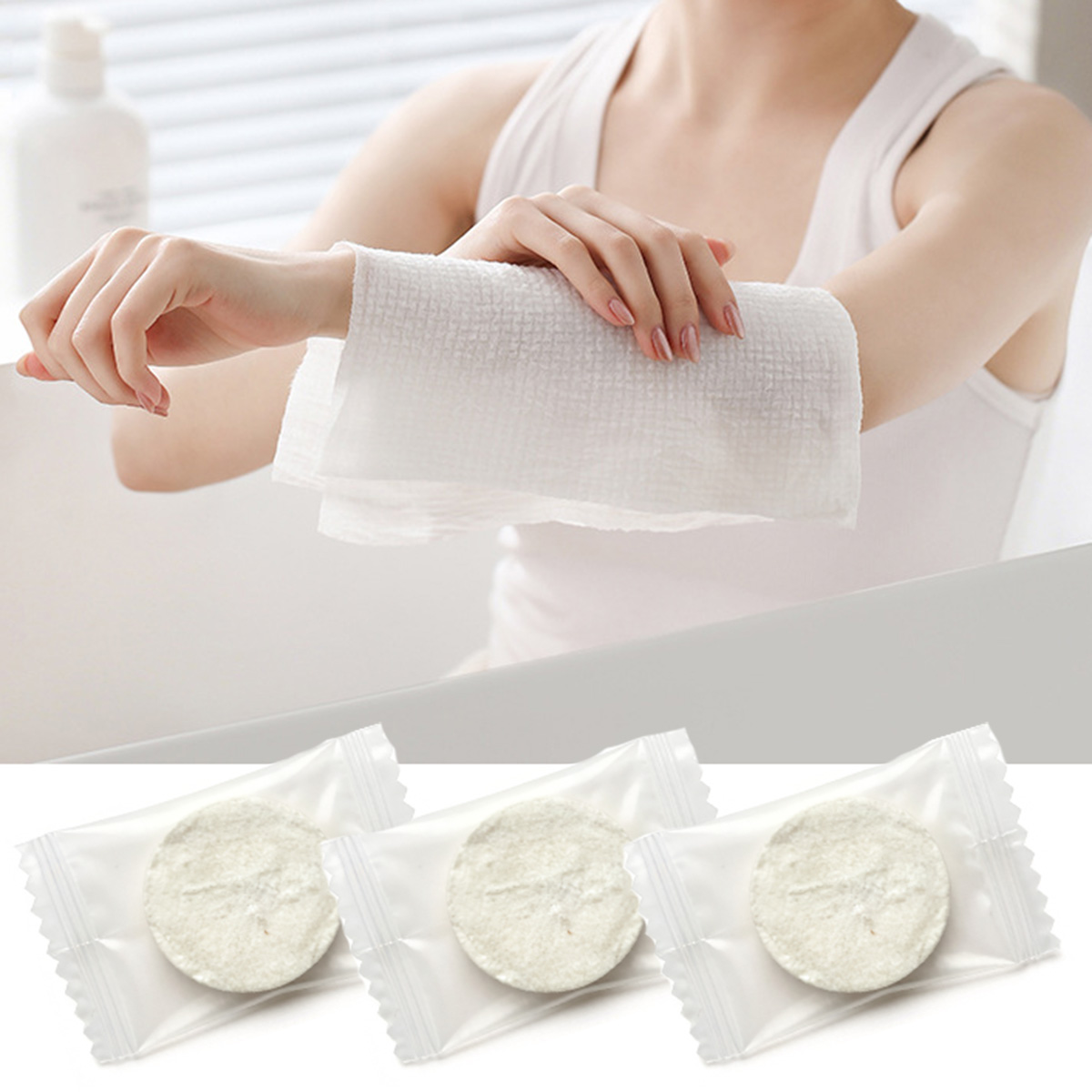 100 stuks draagbare gecomprime - Home Textiles Face Towel recensie en prijs