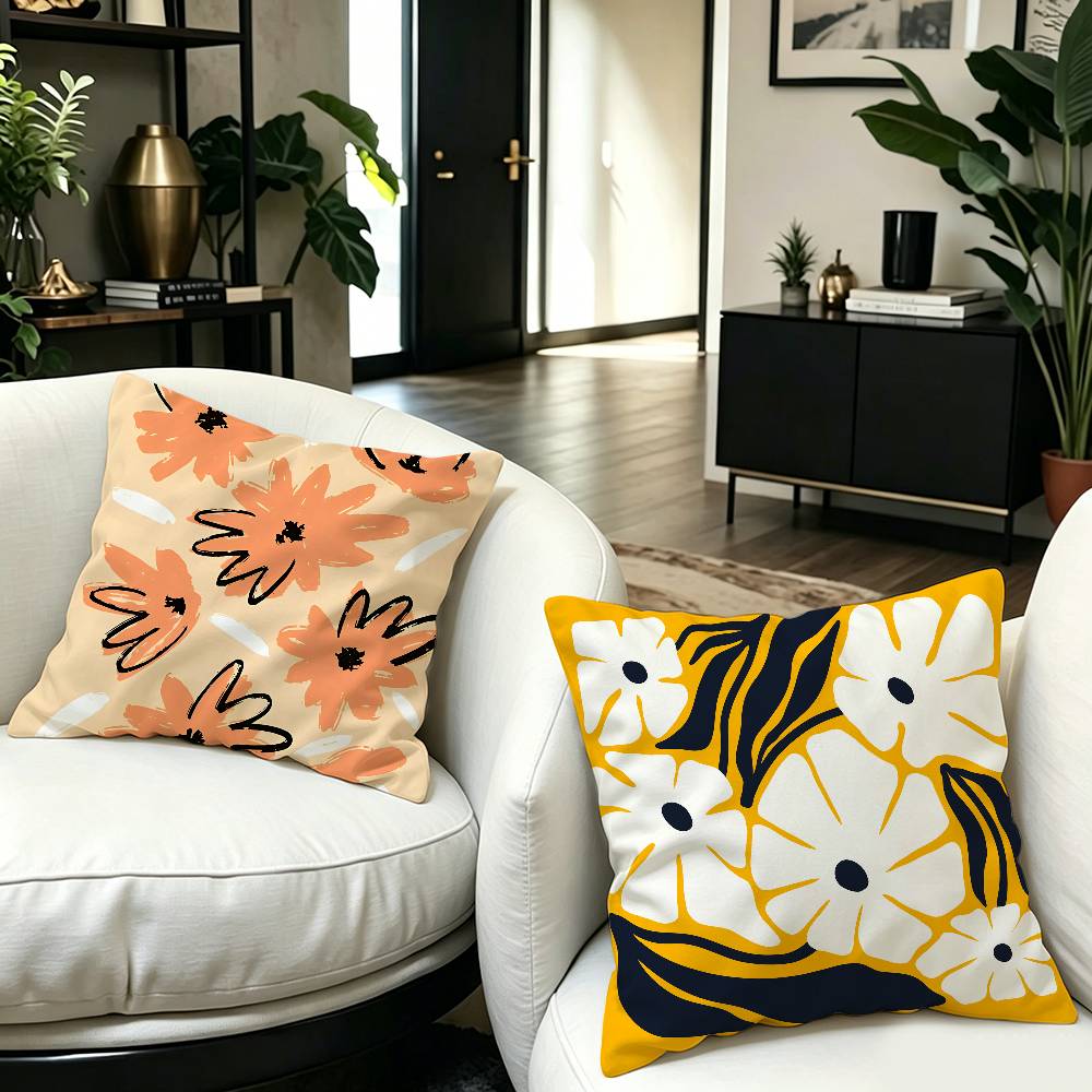 Abstracte Bloemenmarkt Kussenh - Home Textiles Market recensie en prijs