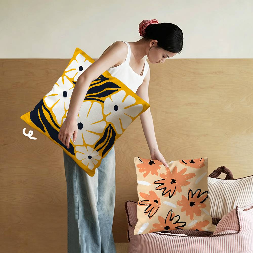 Abstracte Bloemenmarkt Kussenh - Home Textiles Market recensie en prijs