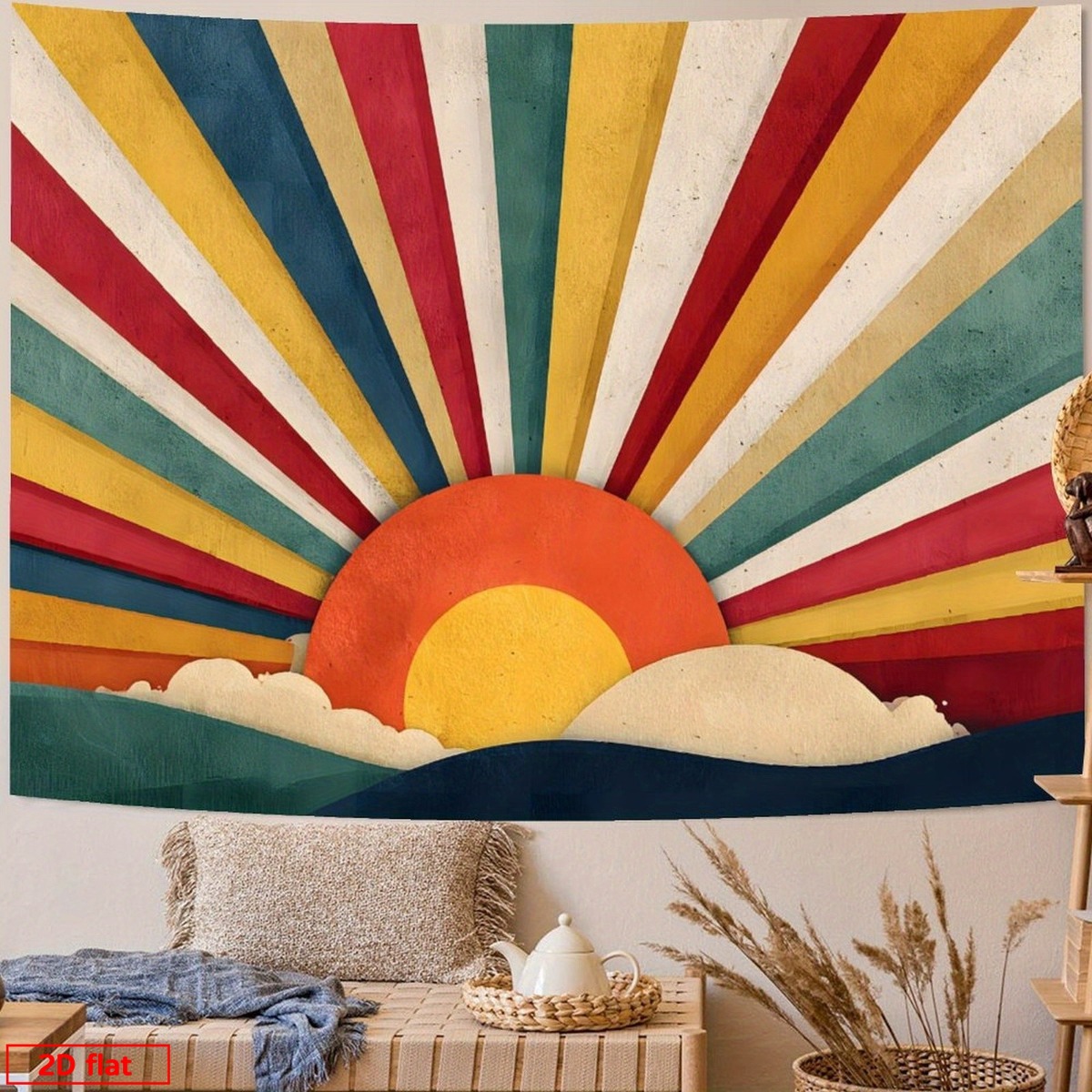 Boho Sunburst Retro Wandtapijt - Sunrise Home Textiles & Apparel recensie en prijs